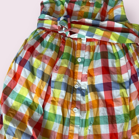 NWT Christopher John Rogers Target Bright Plaid Wide Strap Tie Waist Dress Sz 10 - Picture 5 of 14